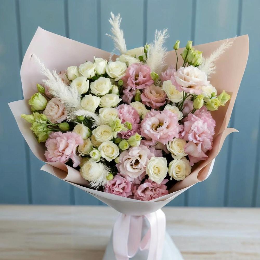 Букет цветов из: Альстромерии и Розы в Инзер