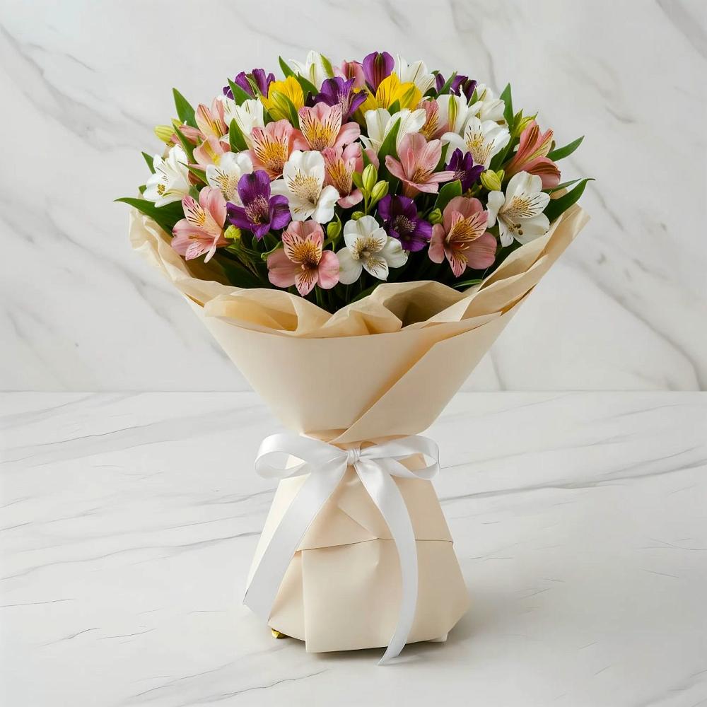 Букет цветов из: Альстромерии в Инзер