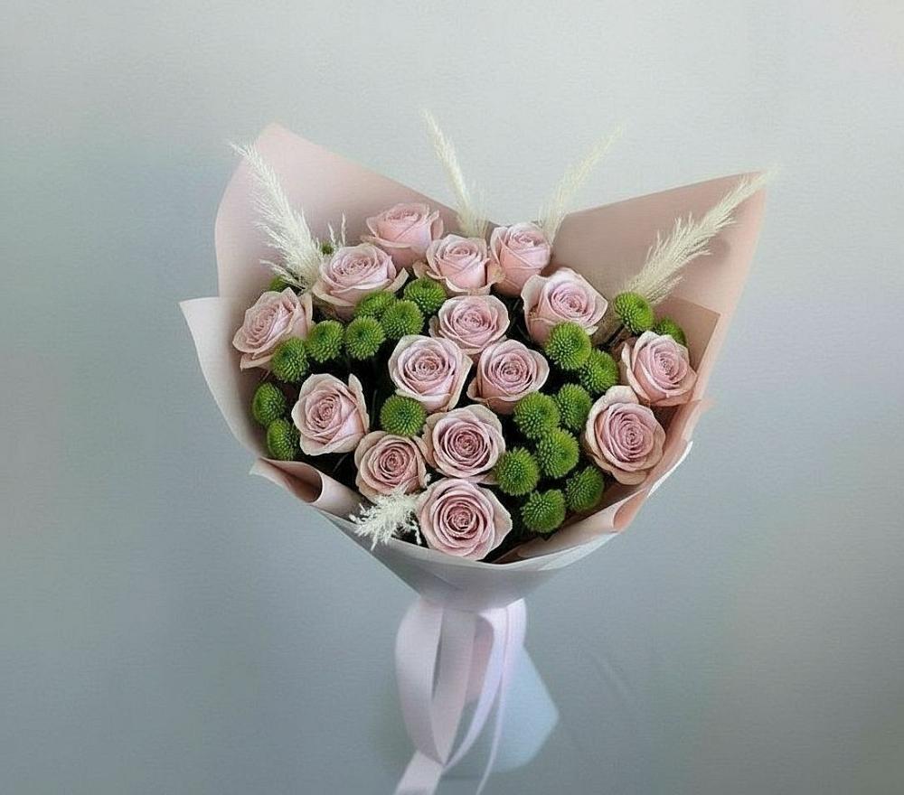 Букет цветов из: Розы и Хризантемы в Инзер