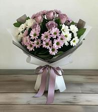 Букет цветов из:  Хризантемы и Розы #REPLACE_PRED# Инзер