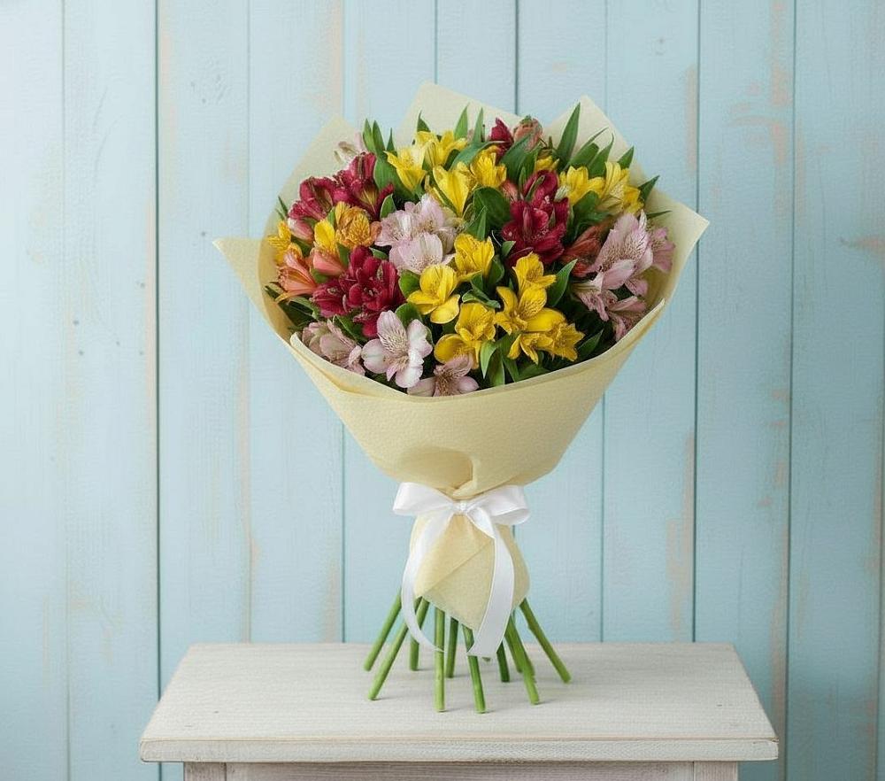 Букет цветов из: Альстромерии в Инзер